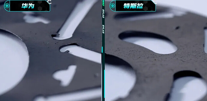 A close-up split image shows a metallic component before and after a surface treatment, highlighting a change in texture and color. (由 AI 生成标题)